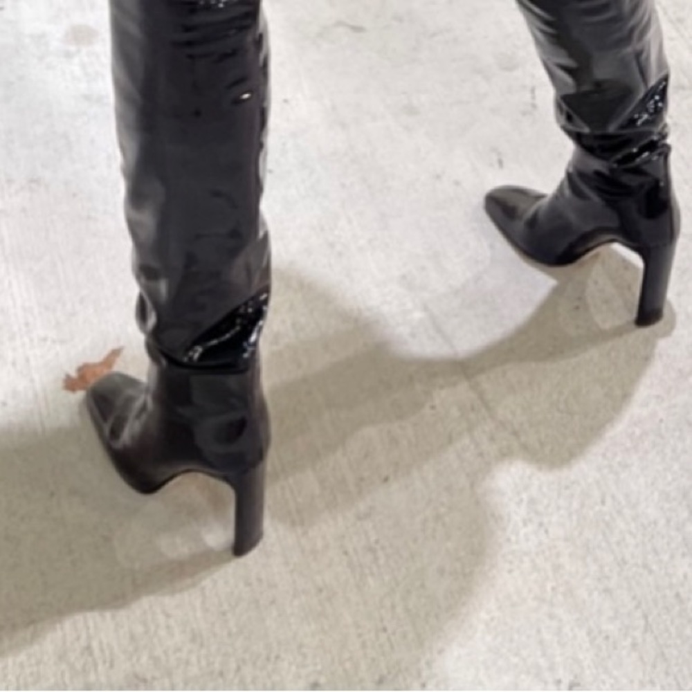 Tamara Mellon patent leather winter summer rain boots